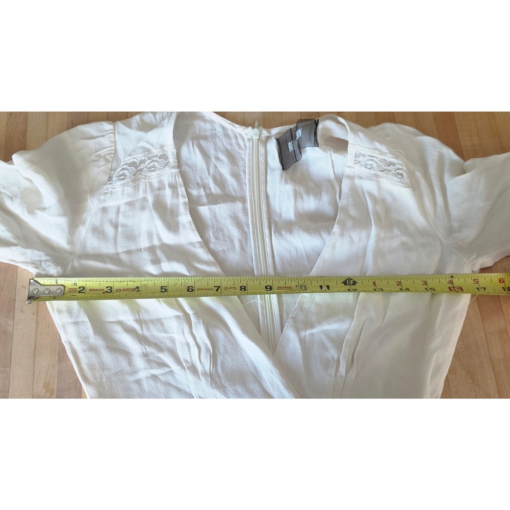 Reformation woodson Lace Trim VTG lingerie inspired Dress cottagecore RTL $298 - Picture 10 of 13